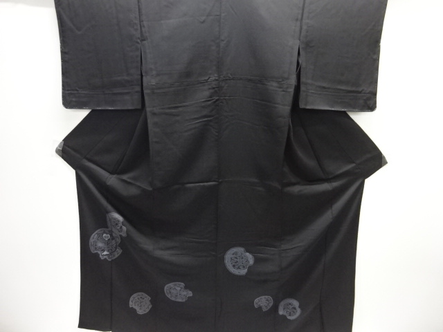 割れ絵皿模様刺繍単衣付け下げ訪問着